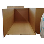 Imballi in cartone omologato per capi appesi per spedizioni aeree: box per spedizione aerea di abiti. Scatolificio Emmepi, Empoli, Firenze