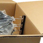 Patented cardboard boxes for the shipment of clothing in a horizontal position: greater safety for the garments, lower shipping costs