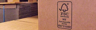 Produzione di scatole in cartone con criteri di sostenibilità, riciclo e sicurezza. Scatolificio in Toscana certificato FSC®, licenza FSC-C153361